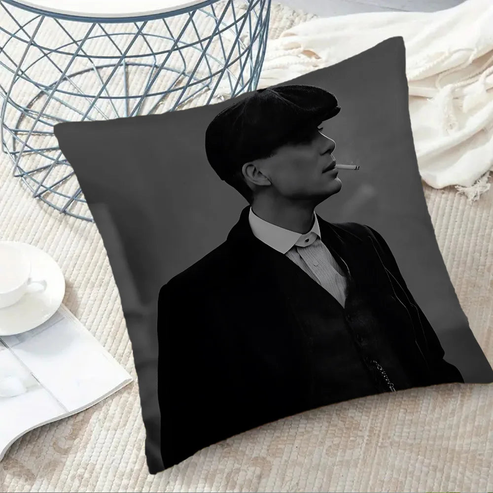 TV Series Pillow Covers Cartoon Sofa Decorative Home Double-sided Printing Short Plush Cute Cushion P-Peaky B-Blinders Cover