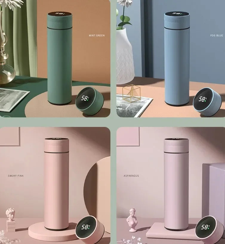 500ML Thermos Cup with Temperature Display, Stainless Steel Vacuum Insulated Mug, Outdoor Travel Cup, Father's Day Gift