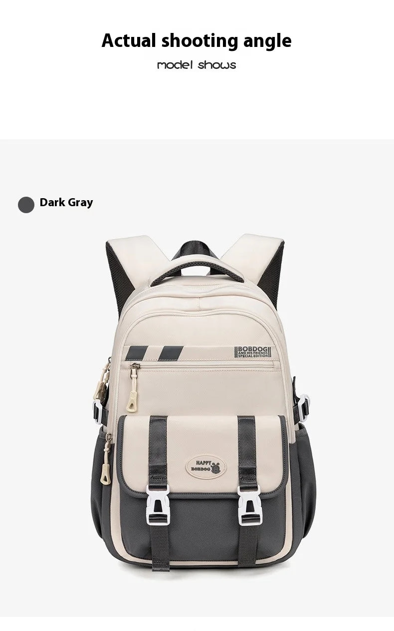 New School Bag with High Appearance Level Junior High School Backpack Large Capacity Primary School Backpack Ins Wind