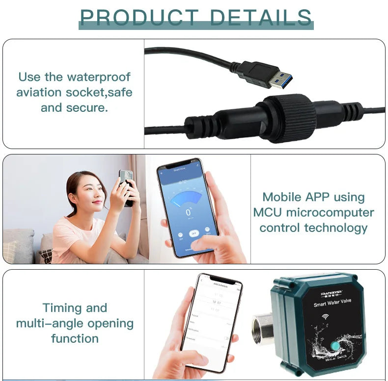 Wifi Tuya Water Valve Shut off Water Rate 0% To 100% Zigbee Ball Valve Garden Smart Faucet Automation Controller Home Assistant