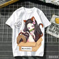 2026 Summer Demon Slayer Nezuko Cherry Blossom Butterfly Print Cotton T-Shirt Adult Kids Casual Loose Breathable Anime Tops Y2k