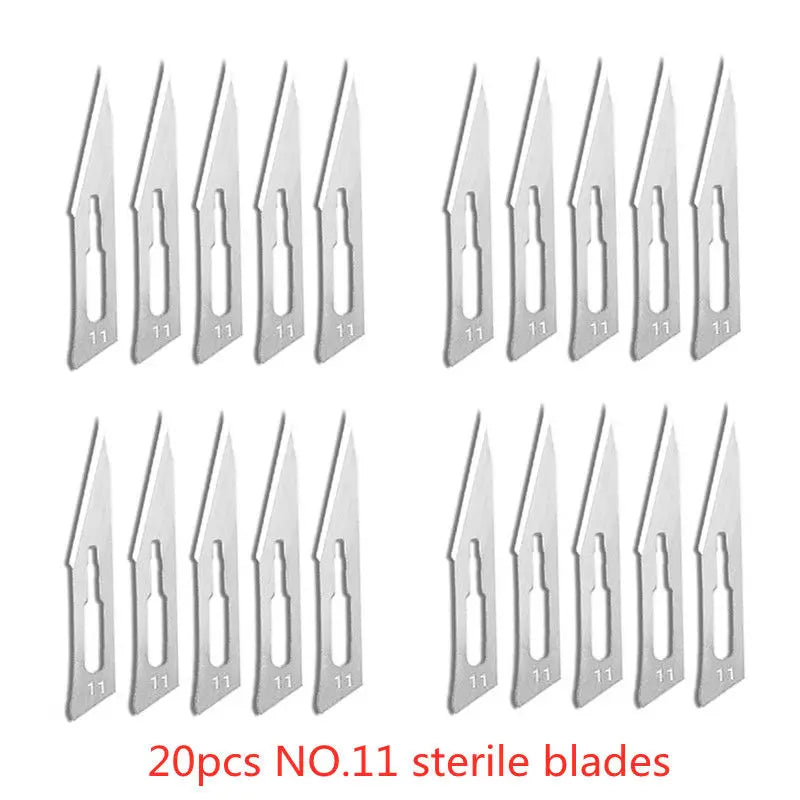 20-100pcs Sterile Carbon Steel Surgical Blades Scalpel Knife for DIY Cutting Phone Repair Carving Animal Grooming Maintenance