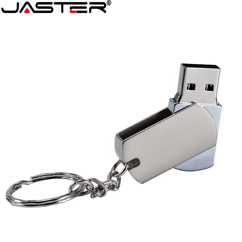 JASTER USB Flash Drive 64GB Rotatable Pen Drive 32GB Super Mini Memory Stick Free Key Chain Pendrive 16GB Creative Gifts U Disk
