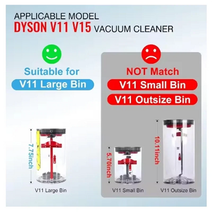 For Dyson V11 V15 SV14 SV15 SV22 vacuum cleaner, spare dust bin, cleaning vacuum cleaner and cordless components 970013-02 HEPA