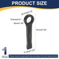 Uxcell Box End Striking Ring Wrench 17mm-48mm Metric CR-V Steel 12-Point Flat Strike Wrench Baking Paint Single Head Spanner