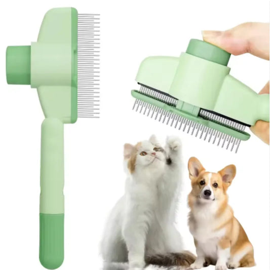Dog Comb Pet Hair Remover One Button Dogs Brush Self-cleaning Cat Brush Massage Combs for Dog Grooming Brushes for Pet Products