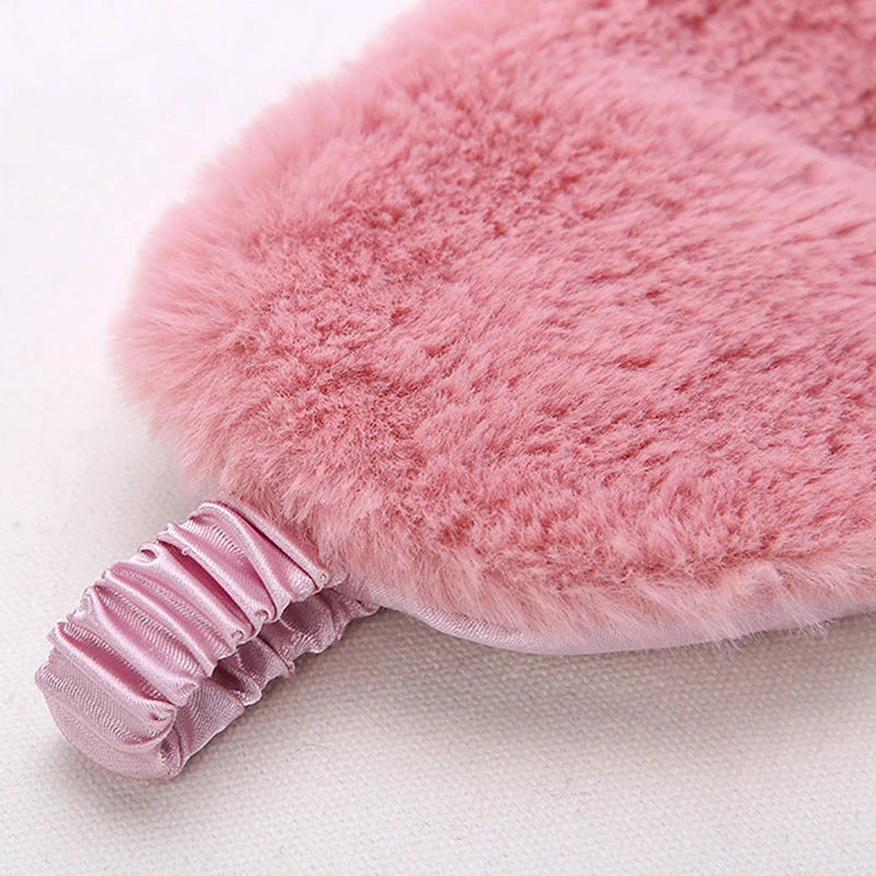 1Pc Sleeping Mask Sleeping Blindfold Soft Plush Eye Masks Cute Love Cloud Eye Cover Plush Mask Eyepatch Nap Health Eye Cover