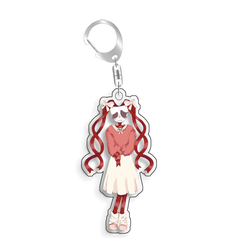 For The Amazing Digital Circus Ragatha Pomni Gangle Caine  Acrylic Selfmade Cute Cartoon Anime Keychain Pendant Toy Gifts 5cm