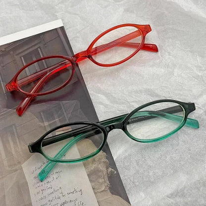 Women Y2K Retro Oval Glasses Small Frame Eyewear Blue Light Blocking Eyeglasses Female Computer Reading Optical Spectacle Óculos
