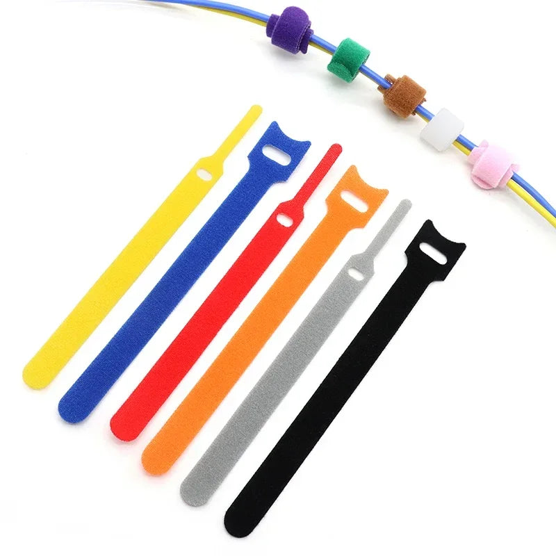 Releasable Cable Tie 150 200 250 300mm Plastics Fastening Reusable Ties Straps Nylon Wrap Zip Bundle Bandage Cable Organiser