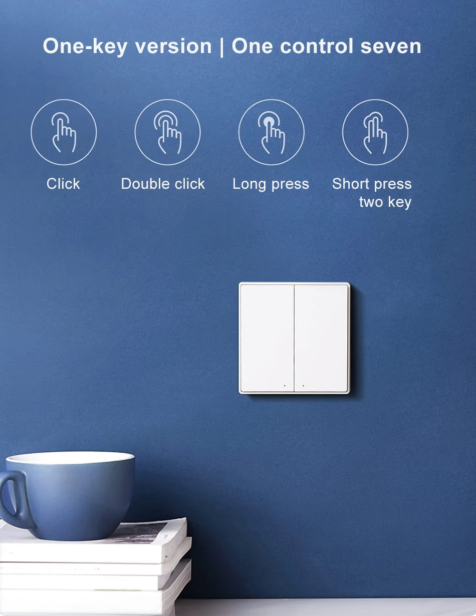 Aqara Smart Wall Wireless Switch D1 ZigBee Remote Control Key Light Switch Button For Mi home HomeKit APP
