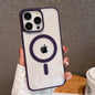 Luxury Transparent Magnetic Case For iPhone 16 15 14 13 12 11 Pro Max Plus For Magsafe Wireless Charge Shockproof Bumper Cover