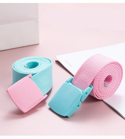 Colorful Canvas Tactical Belt Unisex Fashion Casual Luxury Trend Jeans Accessories Youth Nylon Girdle Cute Kids Hunting Belt