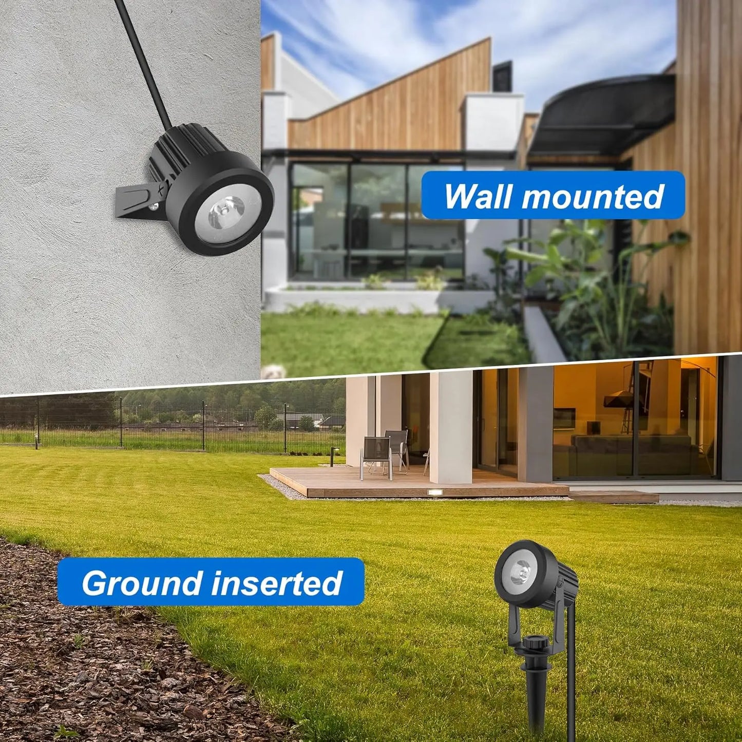1/2/4/6 LEDS Solar Spotlight Outdoor Garden Wall Lamp for Tree Street Decor IP65 Waterproof LED Landscape Countyard Solar Light