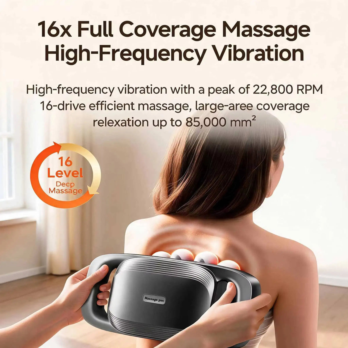 JianYouCare 16 Heads Massager Gun large-area deep massage High speed rotation Fatigue Relief Tissue Muscle Recovery BODYSHAPING