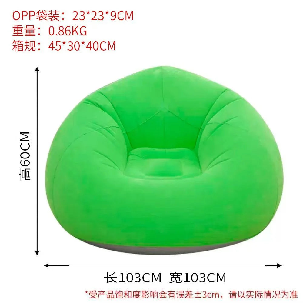 Large Lazy Inflatable PVC Sofa Chair Lounger Seat Bean Bag Tatami Style Living Room Couch 2026 Latest Models Puff Pouf