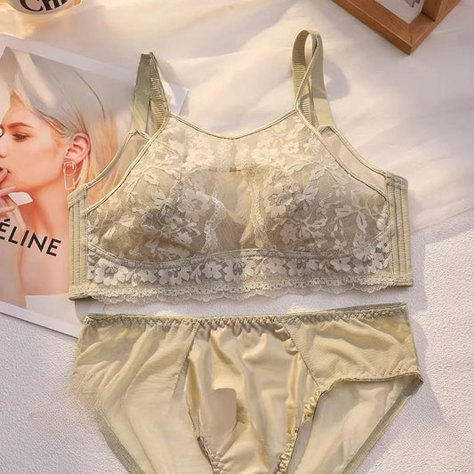 French Style Lace Strapless Bra For Women Large Bust Slimmer Minimizer Sexy Beautiful Back Soft Comfort Lingerie Size 34-44