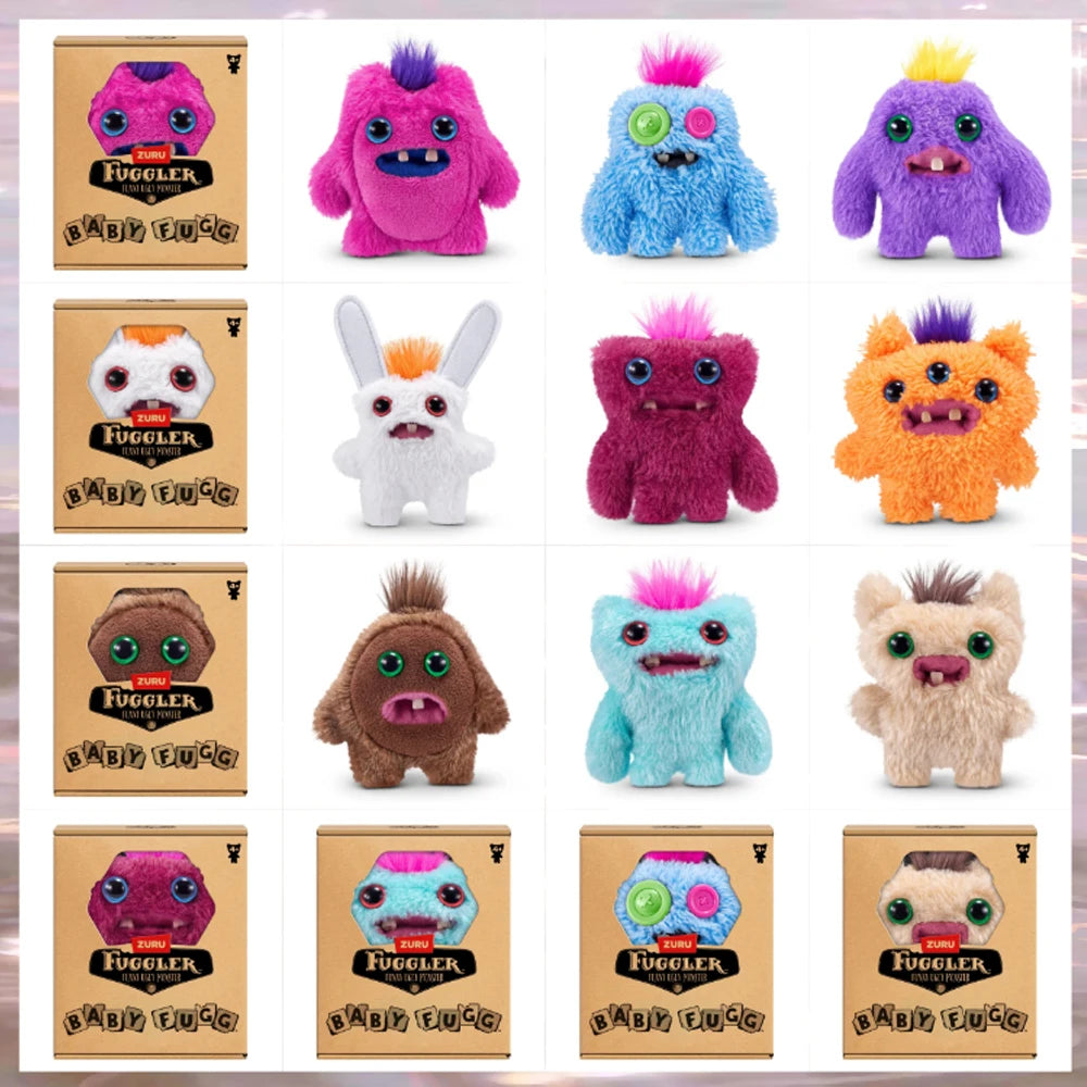 Baby Fugg Fuggler Monster Plush Doll  Original Rabid Rabbit Funny Ugly Hedge Grog Screech Wide-Eyed Teeth Monster With Box