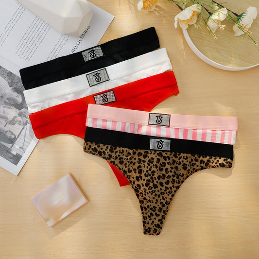 VS Comfortable Breathable Panty Victoria's Secret High Waist Underwear Sexy Lingerie Women Panties Seamless Lace Thongs