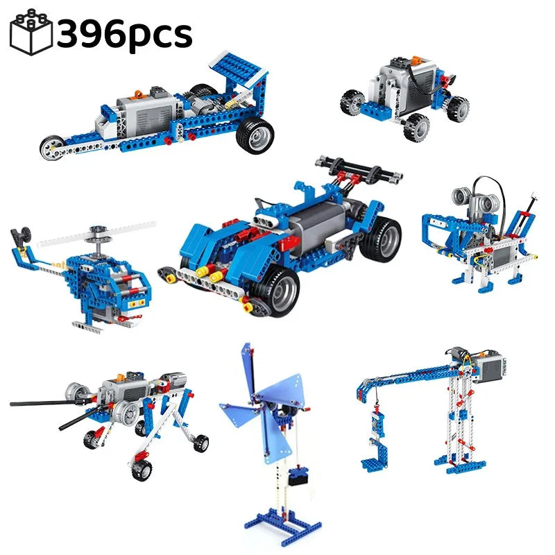STEM Technical Parts Multi Technology Programming Educational School Students Learn Building Blocks DIY Set For Kids Toy