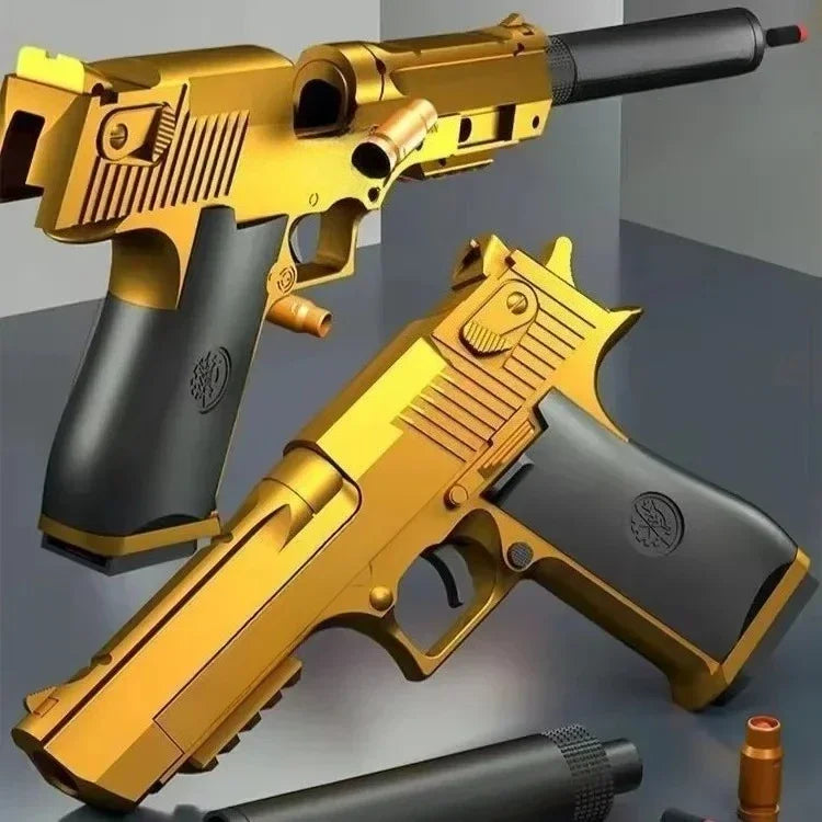 Newest 18 Shell Ejecting Pistol Soft Bullet Toy Gun Children Armas Shoot Outdoor Game Boys Gift