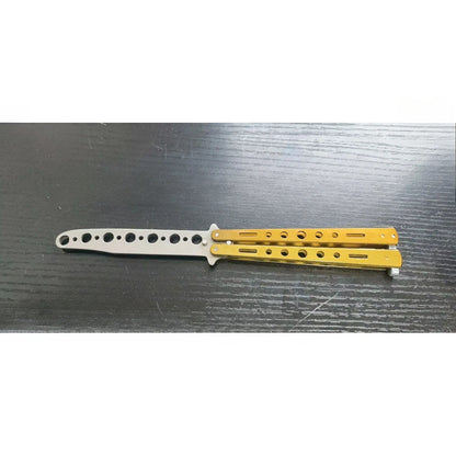 Game props butterfly knife CSGO practice swing knife butterfly comb folding knife stainless steel practice end edge