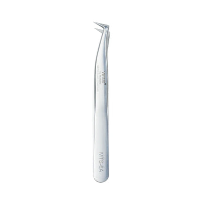 VETUS Original New MTS Series Silver Tweezers for Eyelash Extensions Stainless Steel Hyper Fine Tip Anti Static ESD Tweezers