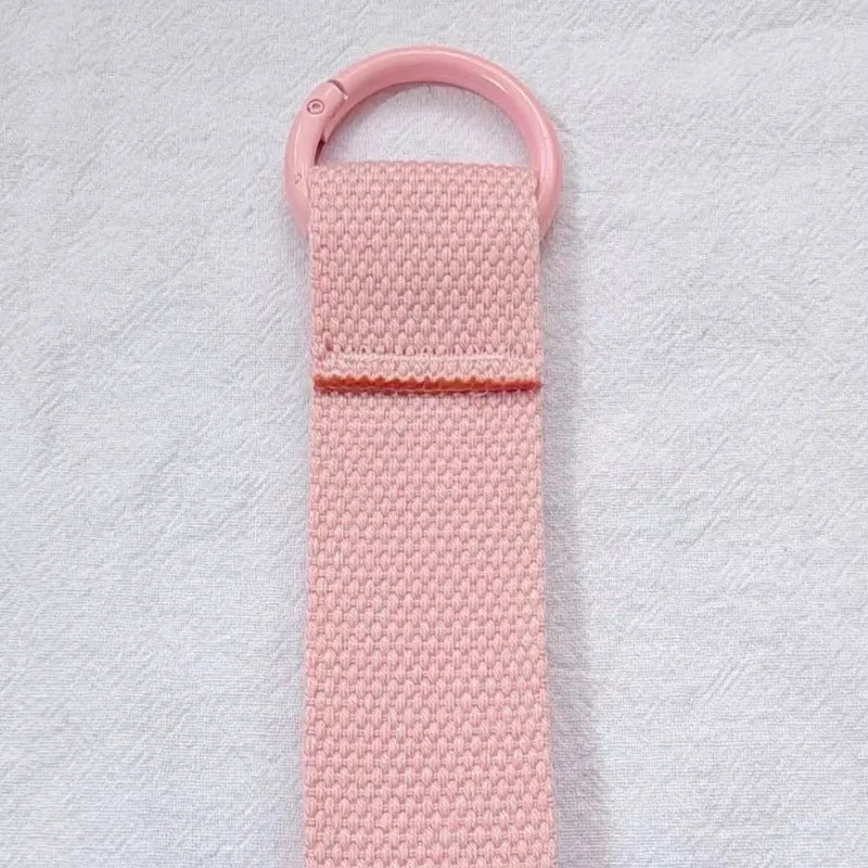 Custom LOGO Keychain Blank Canvas Strap Lanyard Backpack Floating Weave Pendant Personalize  Print Name Webbing Wholesale