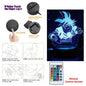 Dragon Ball Z Anime Figures Goku Vegeta Gohan Broly 3D Lamp PVC Action Figures Toys for Children Trunks Buu Super Saiyan Gifts