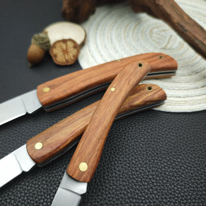 Stainless Steel Folding Knife Fillet Knife fishing boat fishing accessories Rosewood-Handled Folding Pocket Knife