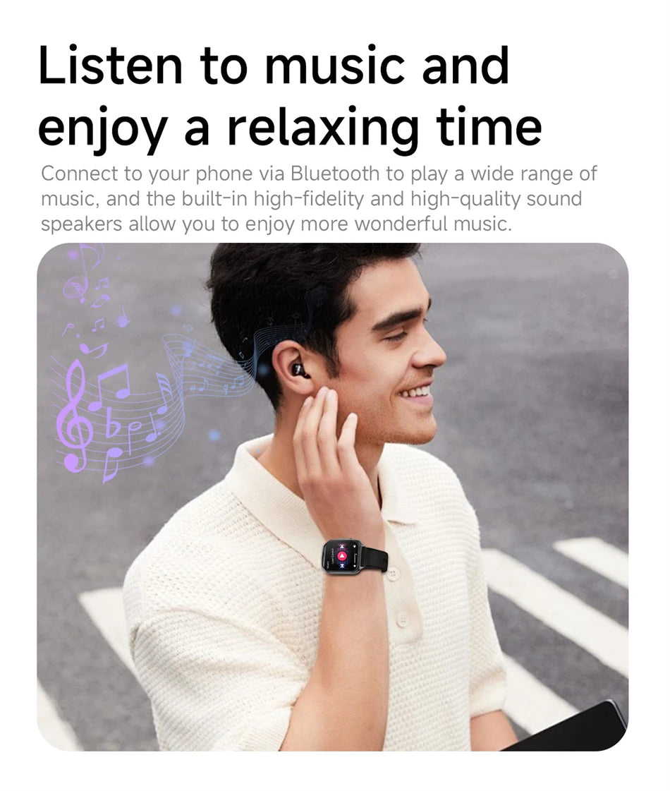 1.83" Smart Watch Sleep Heart Rate Monitor BT Call Messages Notifications Sports Fitness Tracker Watch for Women Men Android iOS