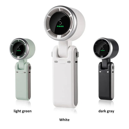 2025 New Hanging Neck Outdoor 180 Degree Folding Desktop Mini Fan Hand-held Folding High-speed Powerful Turbo Fan