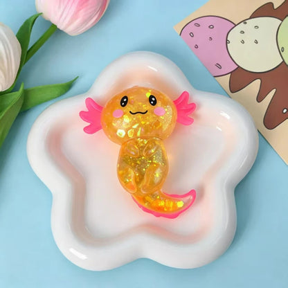 Colorful Salamander Maltose Fidgets Toys Squishy Malt Sugar Stretchy Axolotl Fun Squeeze Birthday Supplies Anti-Anxiety Gift   4