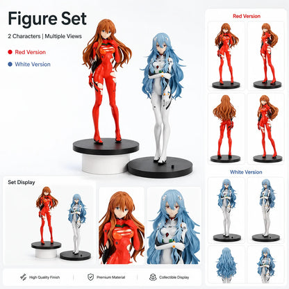 Hot Genesis Evangelion Anime Figure EVA Ayanami Rei Asuka Two-Dimensional Model Chassis Desktop Ornament Gift Doll Toys