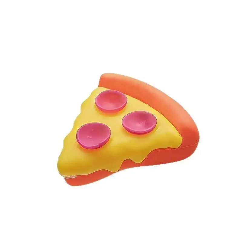Pizza Shaped Soft Squishy Fidget Cube Velvet Squeeze Toy Sensory Stress Relief Anti-Anxiety Desktop Gadget for Relax Gift
