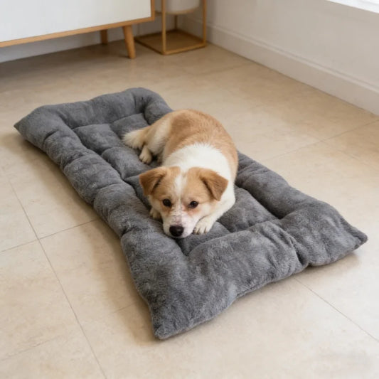 Extra Large Plush Dog Bed Sofa Thickened Super Soft Polyester Pet Mat Dog Crate Mat Bed For Small Medium Large Dog Bed