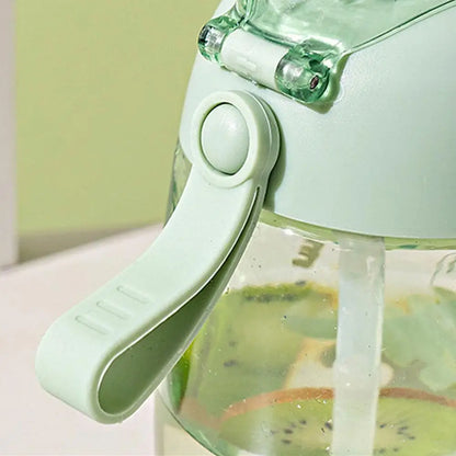 500ml Children's Dinosaur Water Bottle With Silicone Straw Leak Proof Plastic Water Bottle Summer Children's Water Cup