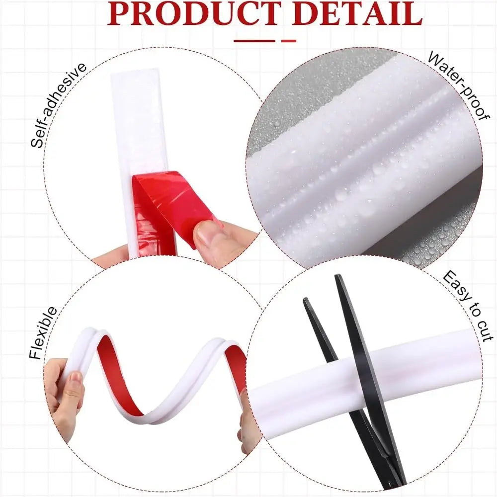 Self-Adhesive Wall Decoration Molding Trim 3D TPE Chair Rail Panel Molding DIY Universal Wall Protector Cabinet Border