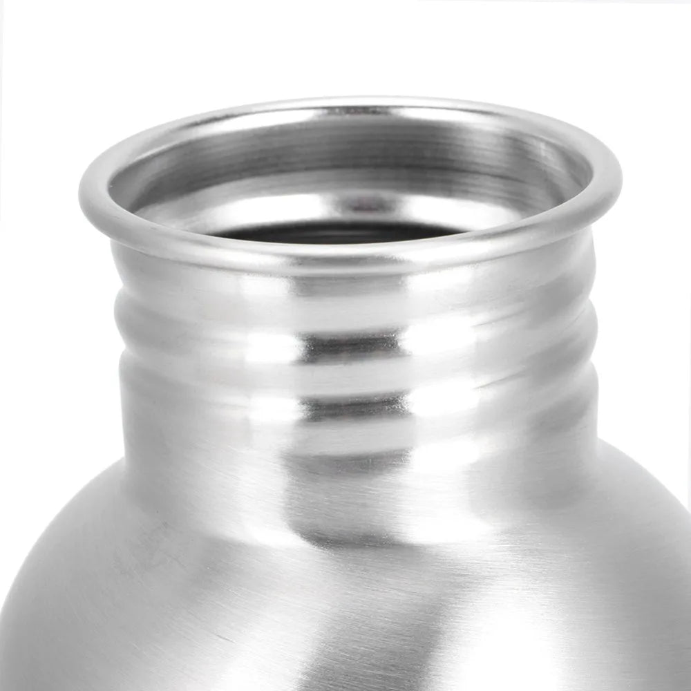 304 Stainless Steel 500Ml/750Ml Water Bottle Portable Wide Mouth Design Water Jug Wooden Lid Rustless Cycling Water Bottle