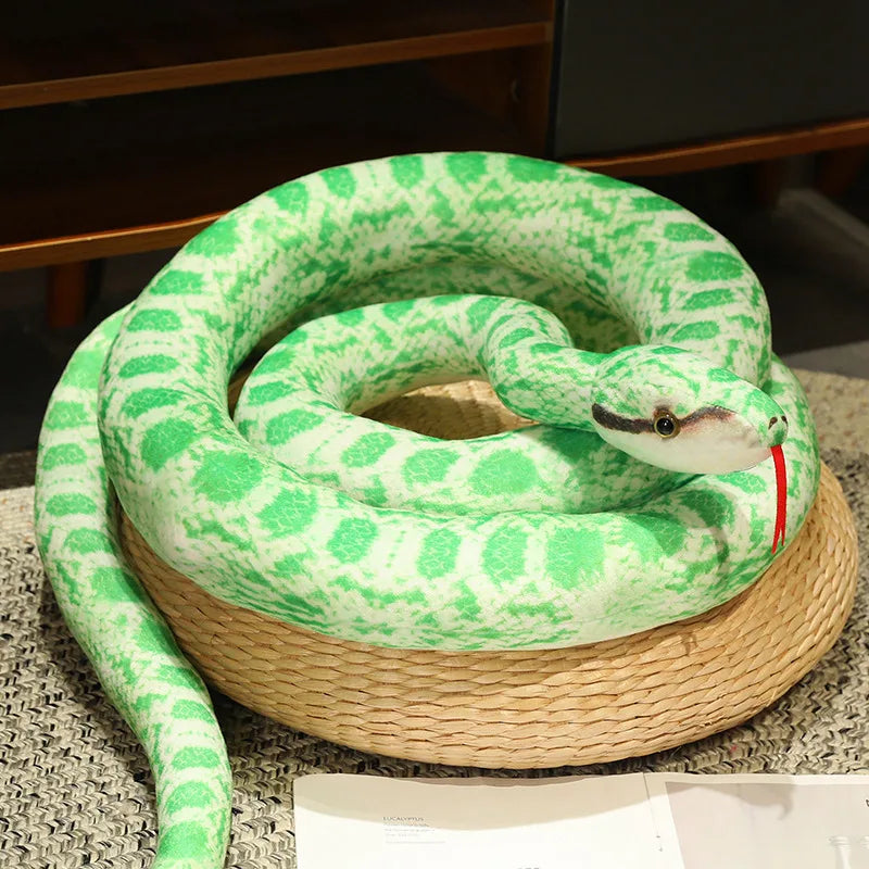 Stuffed Snake 300cm Real Life Snake Plush Toy Giant Boa Cobra Simulation Long Snake Plush Doll Creative Decor Birthday Gifts
