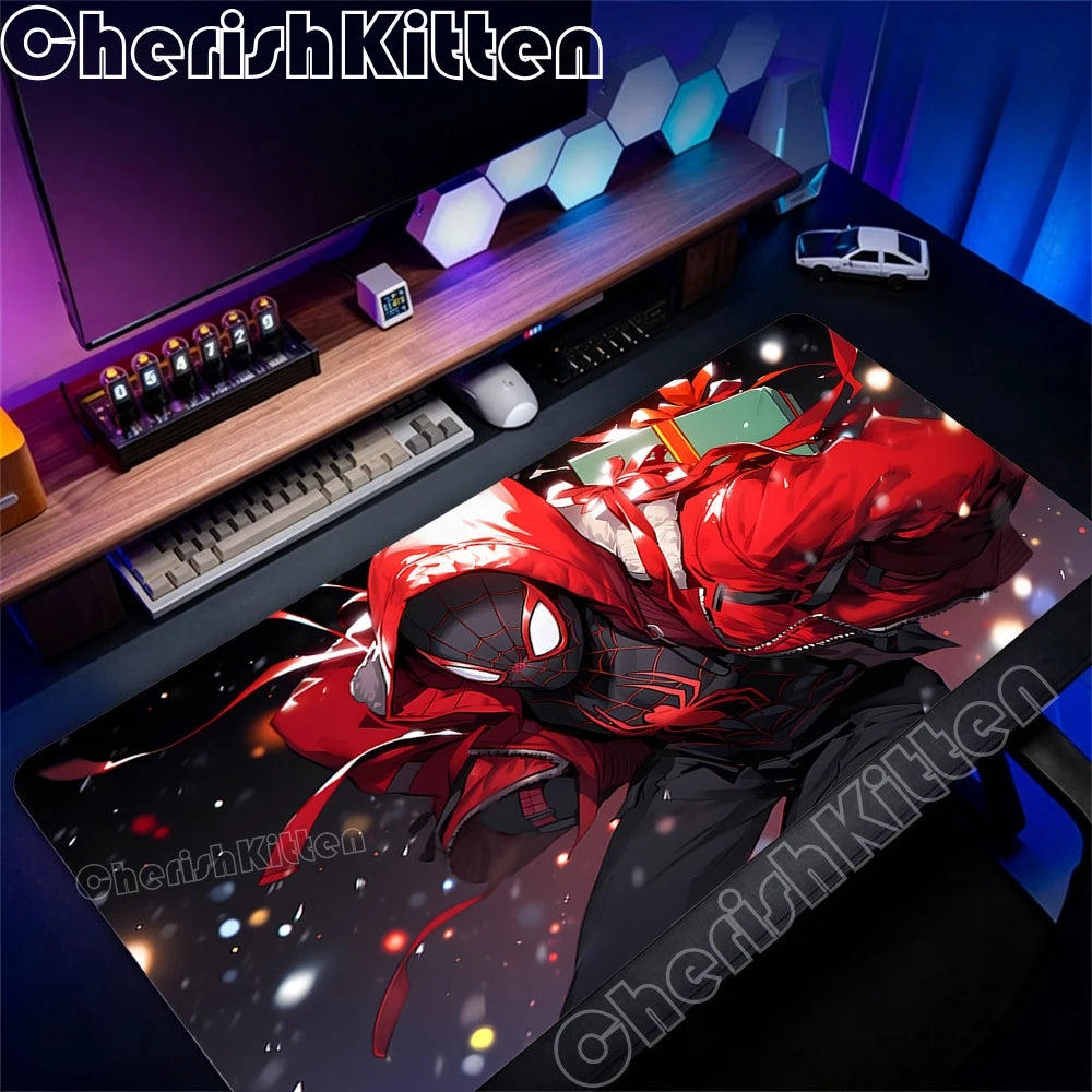Spider-Man Mouse Pad Laptop HD Anime XXL Keyboard Pad Gamer Cabinet Mousepad PC Gaming Accessories Desk Mat Rubber Big Carpet