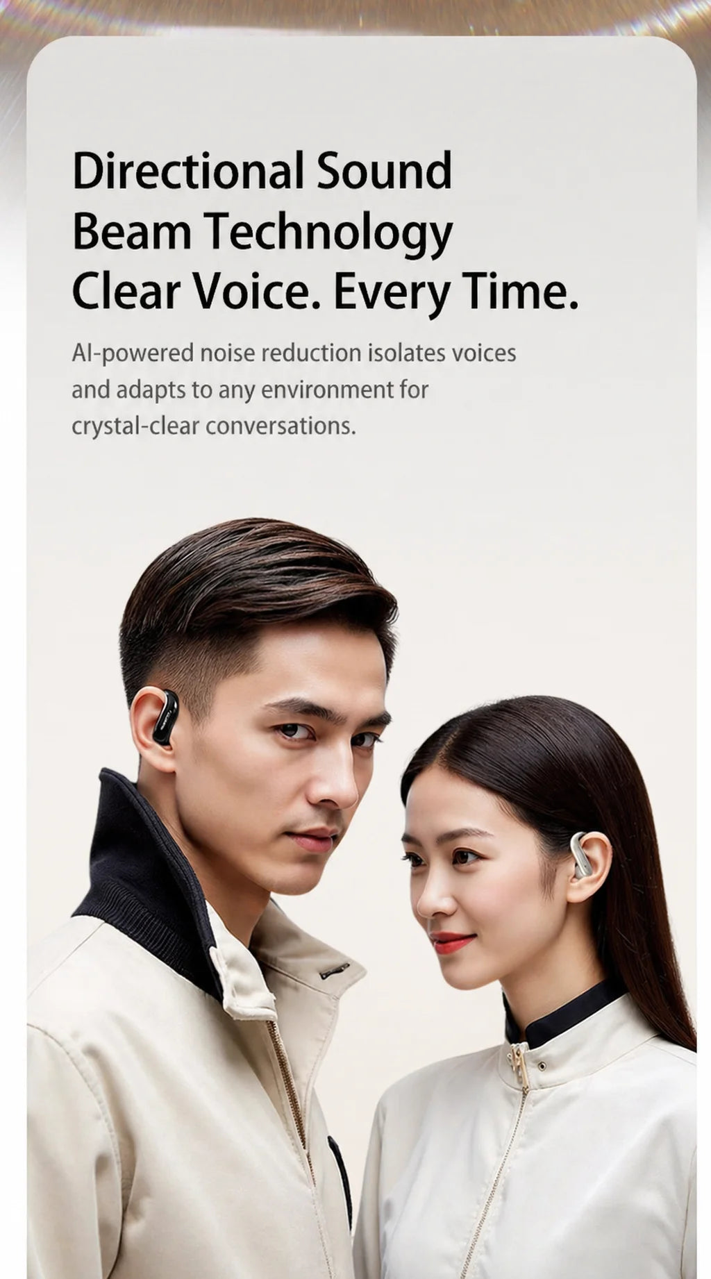 MONOISE Q13 AI Translation Earbuds Open Ear Wireless Bluetooth Headphones Real Time Translator HiFi LDAC Sport Earphones