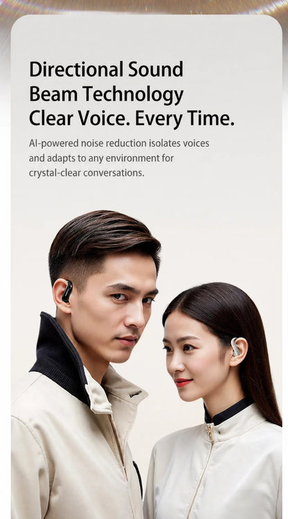 MONOISE Q13 AI Translation Earbuds Open Ear Wireless Bluetooth Headphones Real Time Translator HiFi LDAC Sport Earphones