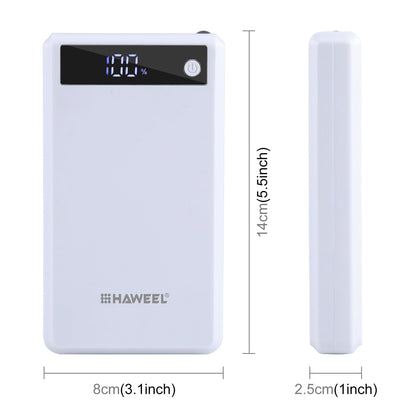 HAWEEL DIY 6 x 18650 Battery 24W Fast Charge Power Bank Box Case with Display, Not Include Battery