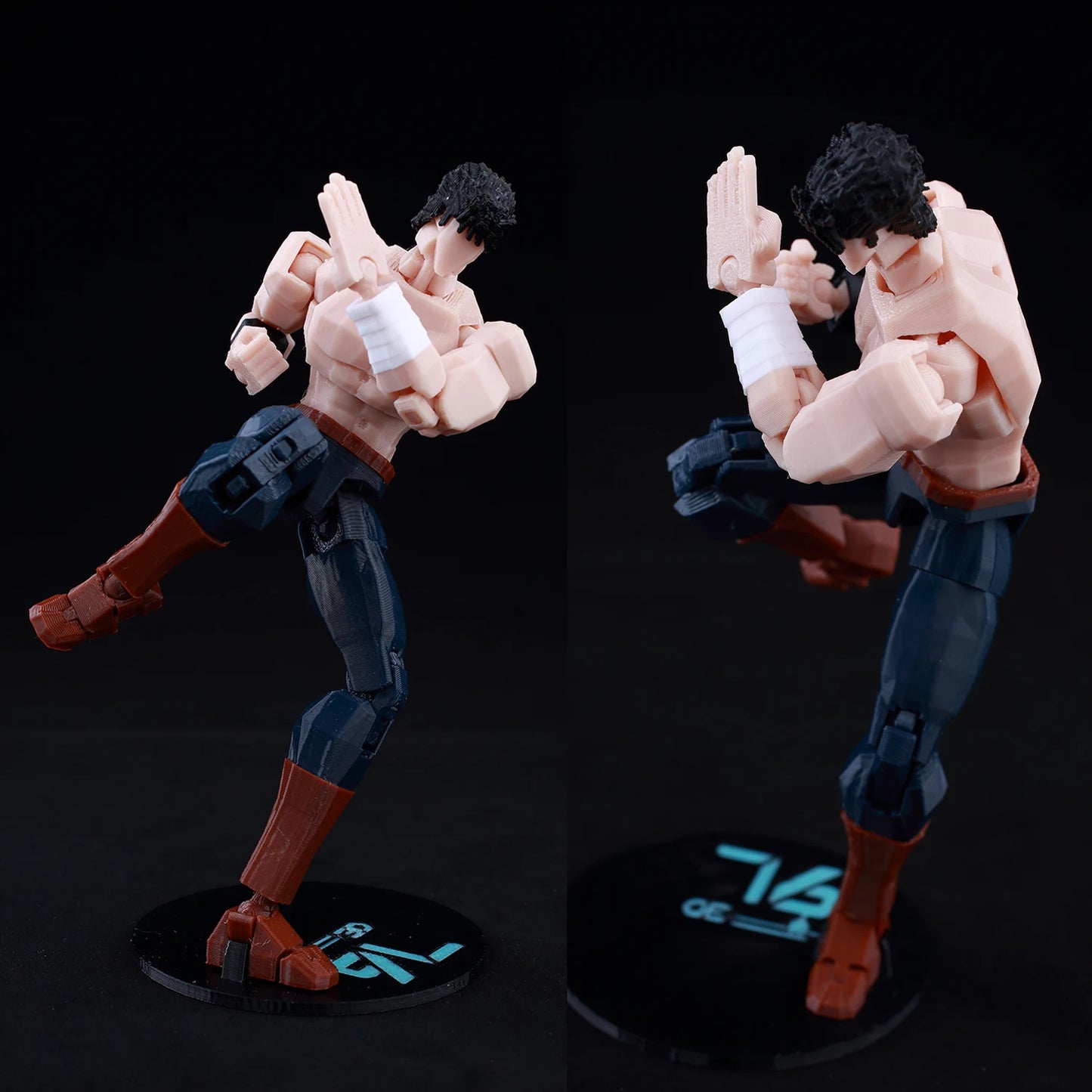 9L3D Multi-joint Articulated Anime Figures Saitama Kenshiro One Punch Man Fist North Star Chainsaw Man Dummy 13 Collectible Toys