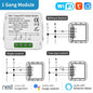 TNCE TUYA WIFI/Zigbee Switch Light Curtain Dimmer Smart DIY MINI Module, 2-way Control Breaker, Voice with Alexa Google Home