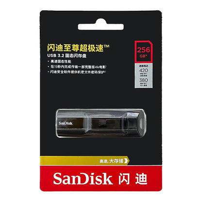 SanDisk Extreme PRO USB 3.2 Solid State Flash Drive 128GB 256GB 512GB 1TB Pen Drive Up to 420MB/s USB Flash Drive SDCZ880 U Disk
