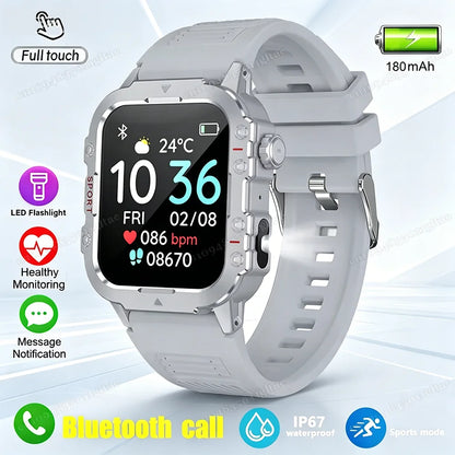 Outdoor Military Smartwatches Bluetooth Call Men 2.01" Blood Oxygen Monitor 5ATM Waterproof GPS Tracking Sports Smart Watch HW12