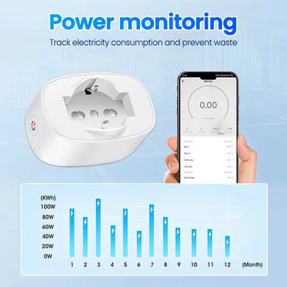 Smart WiFi Socket BSD60 Italian Chilean Plug EU Compatible 16A 20A Power Monitor App Remote Control Timer Countdown Group