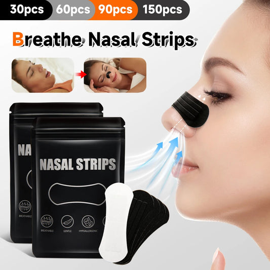 Nasal Strips for Snoring Nasal Patch Correction Physical Expansion Breathable Nasal Patch Better Sleep Anti-Snoring Nasal Strip